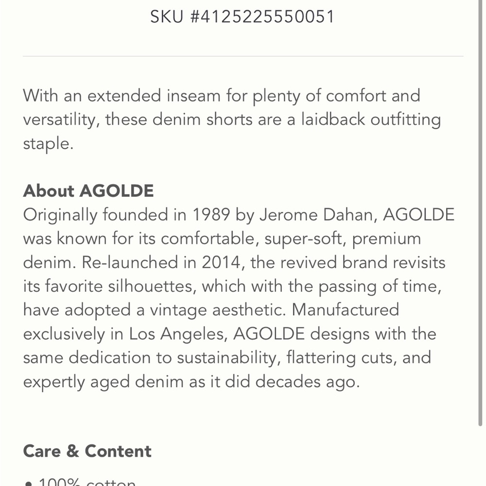 Agolde Light Blue Distressed Jean Shorts - Picture 7 of 8